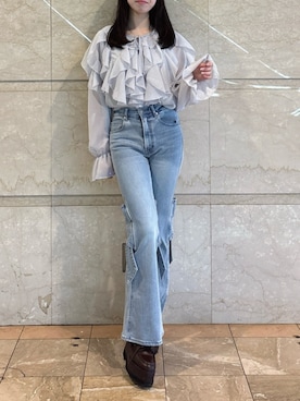 「dazzlin（ダズリン）のアイテム（パンツ）」を使った、reikaさん（レディース・155cm）の春コーディネート