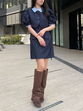 ジャケットライクレイヤードミニワンピースを使った人気