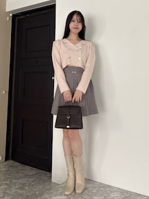 POLO BCSコラボ】ベルトツキハイウエストプリーツミニスカート