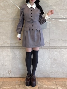 dazzlin パフスリーブレイヤードミニワンピース dazzlin（ダズリン） ワンピース パフスリーブレイヤードミニ
