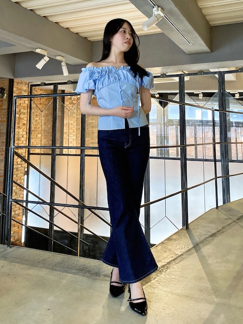 iki タスランタフタバルーンノースリーブブラウス セール】2WAY