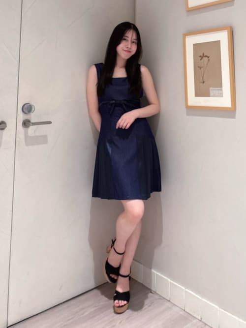 dazzlin サイドプリーツミニワンピース ダズリン dazzlin サイドプリーツミニワンピース （ブルー