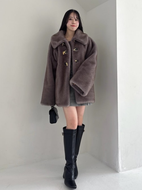 セール】ビットミドルミンクライクファーコート（その他アウター
