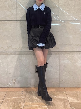 「dazzlin（ダズリン）のアイテム」を使った、reikaさん（レディース・155cm）の冬コーディネート