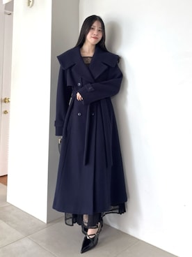 「アイテム（その他アウター）」を使った、reikaさん（レディース・155cm）の秋コーディネート