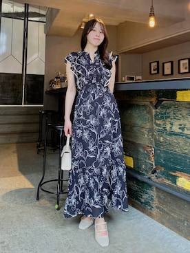 「dazzlin（ダズリン）のアイテム（ワンピース/ドレス）」を使った、reikaさん（レディース・155cm）の夏コーディネート