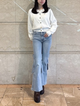 「dazzlin（ダズリン）のアイテム（パンツ）」を使った、reikaさん（レディース・155cm）の春コーディネート