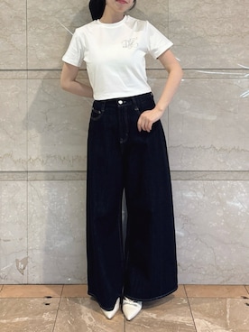 「dazzlin（ダズリン）のアイテム（トップス）」を使った、reikaさん（レディース・155cm）の春コーディネート