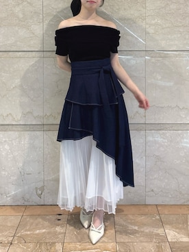 「dazzlin（ダズリン）のアイテム（トップス）」を使った、reikaさん（レディース・155cm）の春コーディネート