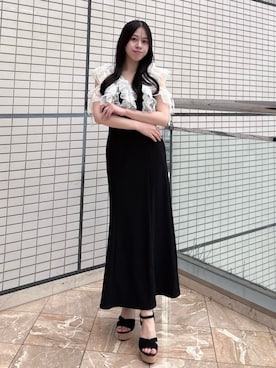 「dazzlin（ダズリン）のアイテム（ワンピース/ドレス）」を使った、reikaさん（レディース・155cm）の夏コーディネート