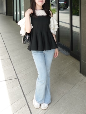 「dazzlin（ダズリン）のビスチェライクチュニック（その他トップス、その他）」を使った、reikaさん（レディース・155cm）の春コーディネート