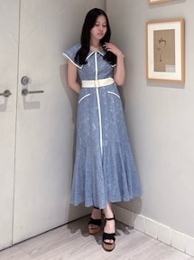 即日発送！dazzlin バリエーションビッグカラーワンピース　タグ付き セール】バリエーションビッグカラーワンピース（ワンピース
