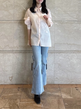 「dazzlin（ダズリン）のアイテム（トップス）」を使った、reikaさん（レディース・155cm）の春コーディネート