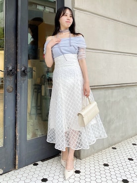 「春ニット」｜reikaさん（レディース・155cm）の夏コーディネート