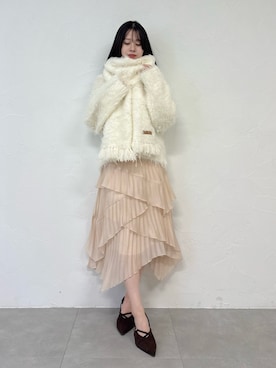 「アイテム（マフラー）」を使った、reikaさん（レディース・155cm）の秋コーディネート
