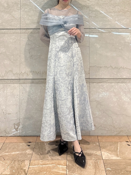 チュールベールジャカードドレス（ドレス）｜dazzlin（ダズリン）の