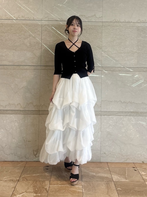 ツマミタックバルーンスカート TALLサイズ 〕 エアリータフタ バルーンスカート（76-06FI03-204