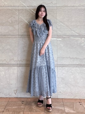 「dazzlin（ダズリン）のアイテム（ワンピース/ドレス）」を使った、reikaさん（レディース・155cm）の夏コーディネート