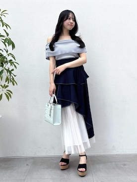 「dazzlin（ダズリン）のアイテム（トップス）」を使った、reikaさん（レディース・155cm）の春コーディネート