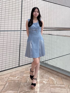 「dazzlin（ダズリン）のアイテム（ワンピース/ドレス）」を使った、reikaさん（レディース・155cm）の夏コーディネート