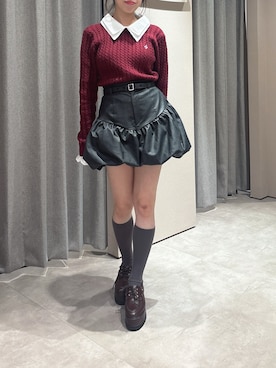 「dazzlin（ダズリン）のアイテム」を使った、reikaさん（レディース・155cm）の冬コーディネート