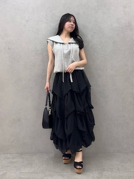 「dazzlin（ダズリン）のアイテム」を使った、reikaさん（レディース・155cm）の夏コーディネート