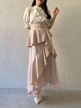 「春ニット」｜reikaさん（レディース・155cm）の夏コーディネート
