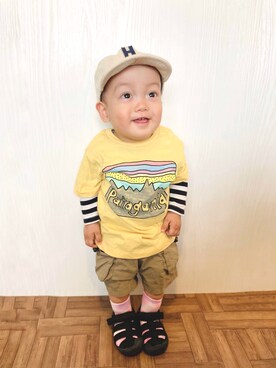 かんちゃ♡さん（キッズ・70cm）の春コーディネート