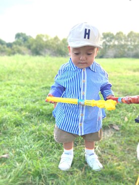 「アイテム（その他）」を使った、かんちゃ♡さん（キッズ・70cm）の秋コーディネート