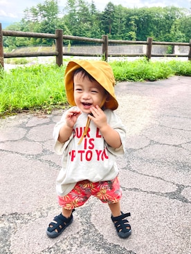 「アイテム（その他）」を使った、かんちゃ♡さん（キッズ・70cm）の夏コーディネート