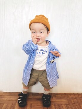 かんちゃ♡さん（キッズ・70cm）の春コーディネート