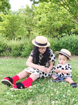 「カラー×コーデ」｜かんちゃ♡さん（キッズ・70cm）の春コーディネート