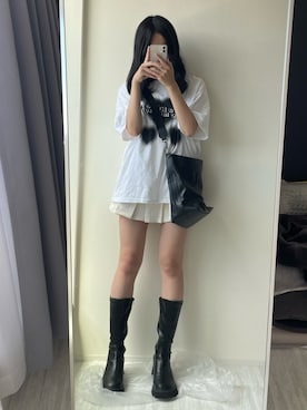 「韓国好きな人と繋がりたい」｜「アイテム（ブーツ）」を使った、hiippさん（レディース・162cm）の秋コーディネート