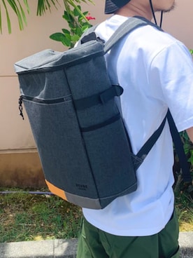 「アイテム（バックパック/リュック）」を使った、BEAMS HEART MENさん（メンズ・164cm）の夏コーディネート