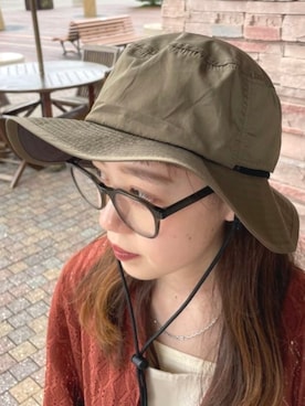 「アイテム（帽子）」を使った、BEAMS HEART MENさん（レディース・152cm）の夏コーディネート