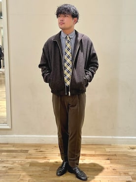 「アイテム（ブルゾン）」を使った、BEAMS HEART MENさん（メンズ・180cm）の秋コーディネート