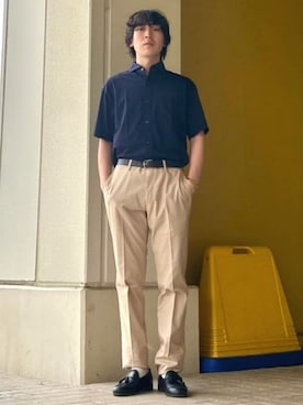 「アイテム（ポロシャツ）」を使った、BEAMS HEART MENさん（メンズ・170cm）の夏コーディネート