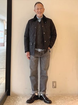 「アイテム（カーディガン/ボレロ）」を使った、BEAMS HEART MENさん（メンズ・168cm）の秋コーディネート