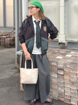 「BEAMS HEART（ビームスハート）のアイテム」を使った、BEAMS HEART MENさん（レディース・158cm）の春コーディネート