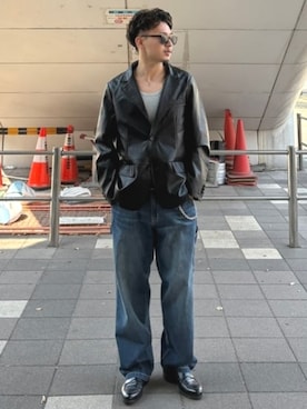 「アイテム（ドレスシューズ）」を使った、BEAMS HEART MENさん（メンズ・168cm）の夏コーディネート