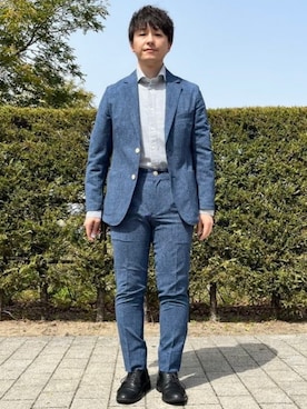 「BEAMS HEART（ビームスハート）のアイテム（テーラードジャケット）」を使った、BEAMS HEART MENさん（メンズ・163cm）の春コーディネート
