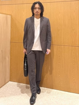 「アイテム（ビジネスバッグ）」を使った、BEAMS HEART MENさん（メンズ・174cm）の夏コーディネート