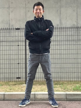 「アイテム（MA-1）」を使った、BEAMS HEART MENさん（メンズ・170cm）の秋コーディネート