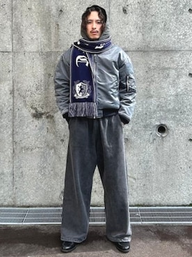 「アイテム（MA-1）」を使った、BEAMS HEART MENさん（メンズ・175cm）の秋コーディネート