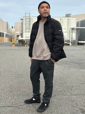 「クリスマス」｜「アイテム（キャップ）」を使った、BEAMS HEART MENさん（メンズ・175cm）の冬コーディネート