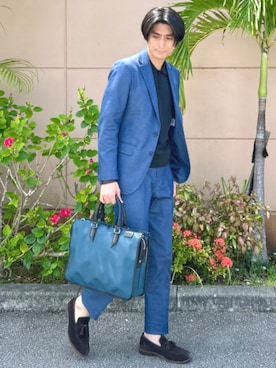 「アイテム（ビジネスバッグ）」を使った、BEAMS HEART MENさん（メンズ・178cm）の秋コーディネート