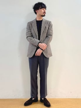 「アイテム（チノパンツ）」を使った、BEAMS HEART MENさん（メンズ・173cm）の秋コーディネート