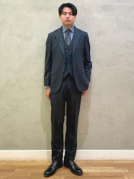 「アイテム（スーツセット）」を使った、BEAMS HEART MENさん（メンズ・178cm）の秋コーディネート