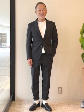 「アイテム（スーツセット）」を使った、BEAMS HEART MENさん（メンズ・168cm）の冬コーディネート