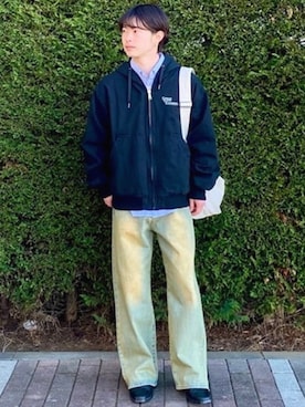 「アイテム（ブルゾン）」を使った、BEAMS HEART MENさん（メンズ・165cm）の冬コーディネート